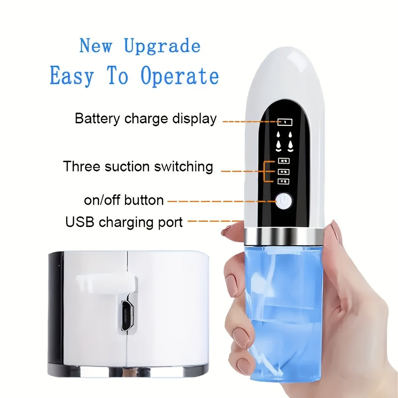 Rechargeable Pore Vacuum Cleaner, Electric Blackhead Remover, Water Circulation Facial Cleaning Tool, Deep Skin Pore Cleaning And Beauty Care, Digital Display, Pore Vacuum Cleaner, Ideal Gift For Christmas, Thanksgiving, New